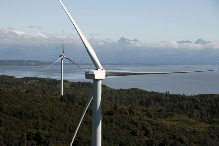 Wind turbines at Fire Island