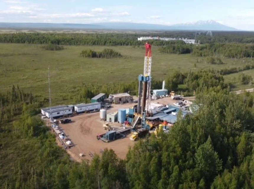 Drilling rig at Beluga